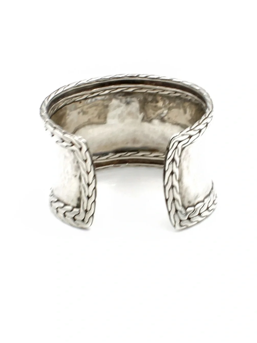 John Hardy Palu Macan Hammered Wide Cuff Bracelet